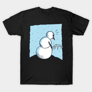 Funny peeing snowman T-Shirt